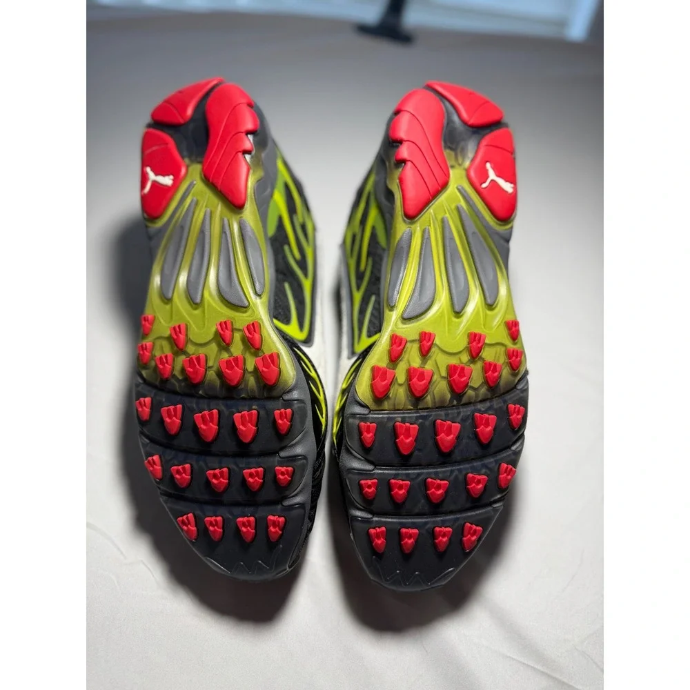 Puma x ASAP Rocky Inhale Mesh Sneakers Black Lime Green Red Flacko New 10.5‎